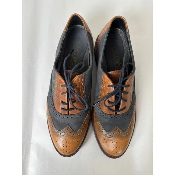 Pinecones VTG Leather Wingtip Oxford Shoes Womens 8.5 Preppy Retro Academia - Picture 10 of 10